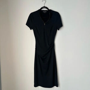 hicole hiller black dress with zipper in front